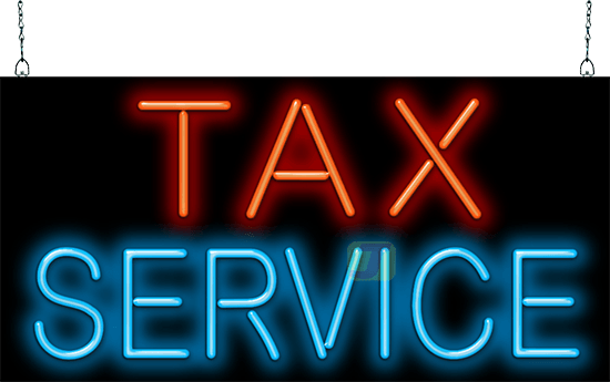 Neon Tax Service Sign – Eco Tax Solutions